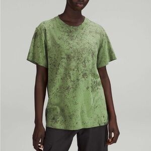 LULULEMON- All Yours Short Sleeve T-Shirt Cirrus Wash Green Size 14